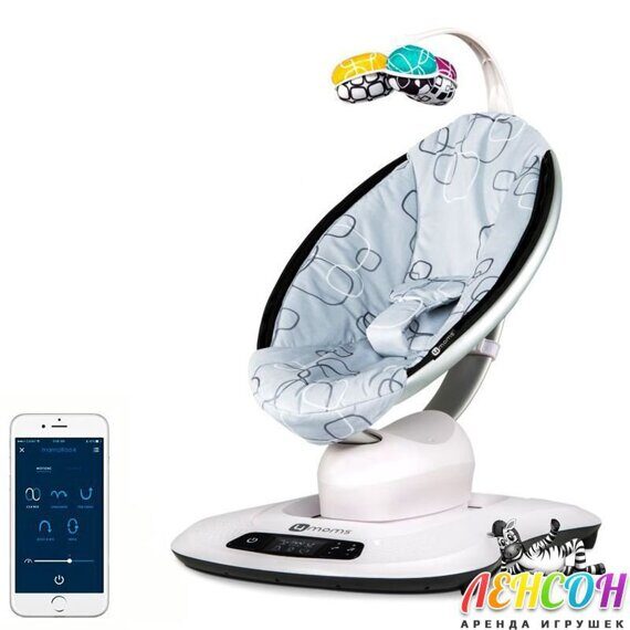 Электронные качели 4moms MamaRoo 4.0 серый плюш